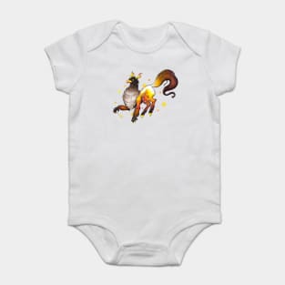 New Year watercolor cute monster Baby Bodysuit